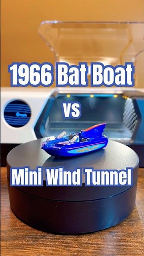 1966 Bat Boat vs Mini Wind Tunnel #1960s #batman #speedboat #comics #dccomics #hotwheels #robin