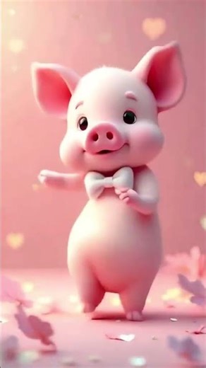 🐷 Cute 3D Pig Dancing 😂 Funny Cartoon for Kids