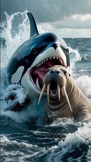 Killer Orca vs Megalodon Who Rules the Ocean? #megalodon #OceanBattle #epicshowdown