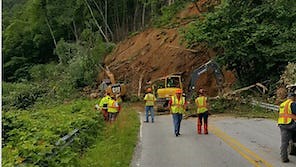 Bat Cave mudslide so big that it'll take a new road to clear NC 9