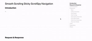 Smooth Scrolling Sticky ScrollSpy Navigation
