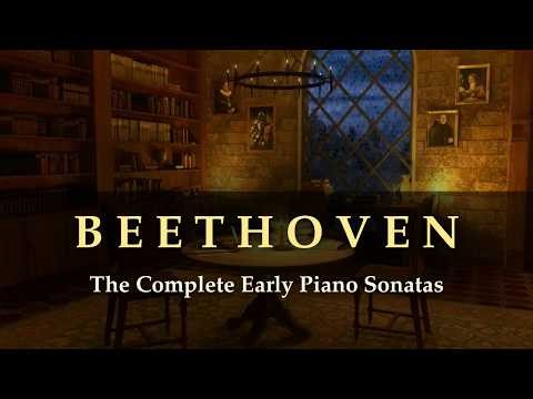 Beethoven — Complete Early Piano Sonatas Nos. 1–10 | Includes Pathétique | 3+ Hours Cozy Fireplace