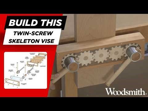 DIY Twin Screw Vise with Wooden Gears | Smooth, Powerful Clamping