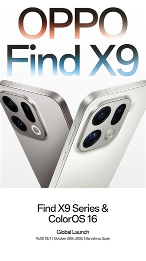 66K views · 893 reactions | We're all set for the #OPPOFindX9Series launch  Join us at 16:00 (CET) in Barcelona https://www.youtube.com/live/wRYEKkKjOR4 | OPPO | Facebook