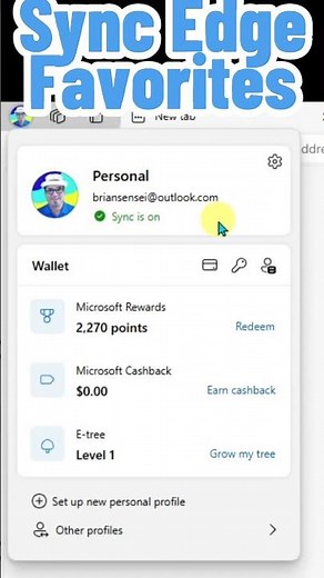 Sync Your Favorites in Microsoft Edge #shorts