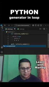 INFINITE GENERATOR in Python - mind blowing concept! 🐍🤯