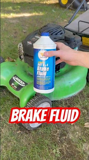 Brake fluid through the intake of a running mower! What will happen? #brakefluid #lawnmower #mower