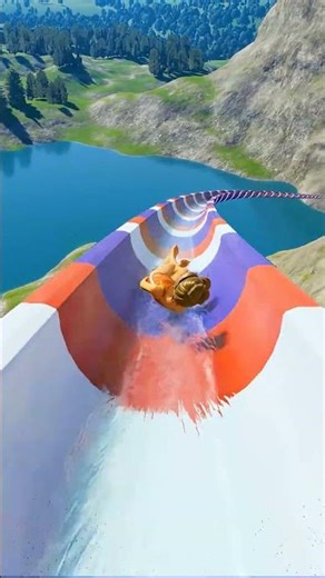 I Dared To Ride The CRAZIEST Water Slide In Planet Coaster 2! 🌊😱 #shorts #planetcoaster2