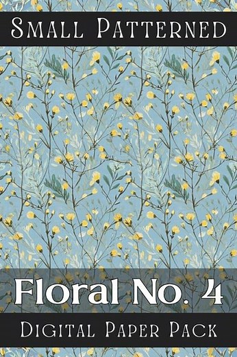🌸 Small Floral Patterned Digital Paper Pack No. 4 – Printable | Instant Download 🌸