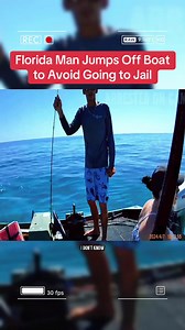 Florida Man Jumps Off Boat to Avoid Going to Jail #cops #bodycam | boat