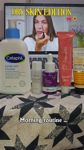 Dry skin? Try this simple AM & PM skincare routine 💧✨ #skincare #viral #shorts #trending
