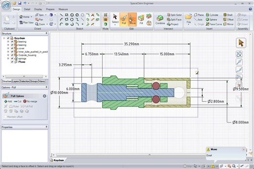 SPACECLAIM 通过截面编辑