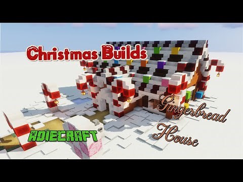 Minecraft Gingerbread House Tutorial 1.14 - Build a festive Christmas Gingerbread House in Minecraft