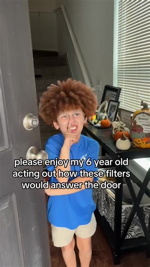 Adorable 6-Year-Old Acting with Fun Filters