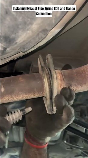 Installing Exhaust Pipe Spring Bolt and Flange Connection