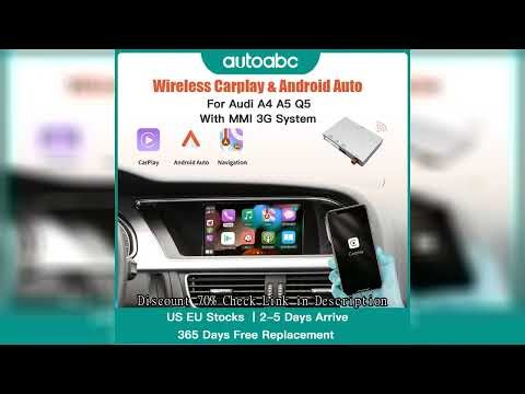 AUTOABC Wireless CarPlay Android Auto Interface Adapter for Audi A4 B8 A5 Q5 2009-2015 with AirPlay