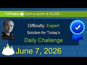 Microsoft Solitaire Collection: TriPeaks - Expert - June 7, 2026