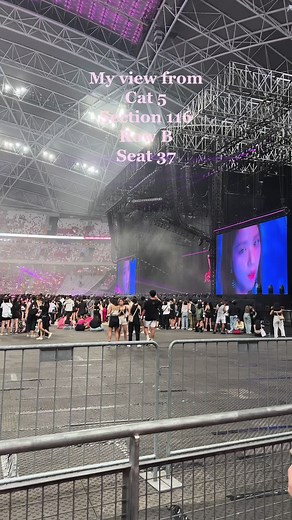My S$332 view from Cat 5, Section 116, Row B, Seat 37 ❤️‍🔥❤️‍🔥❤️‍🔥 i was impressed that they even have air conditioning inside this huge stadium 🫣 #nationalstadium #nationalstadiumsingapore #bornpinksingapore #day1 #blackpinkinsingapore #cat5 #section 116 #cat5section116 #singapore