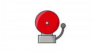 Download animated video forming an alarm bell for free