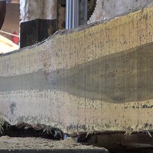 186K views · 371 reactions | Close Up Splitting Log Process | Sawmill & Woodworking | Facebook