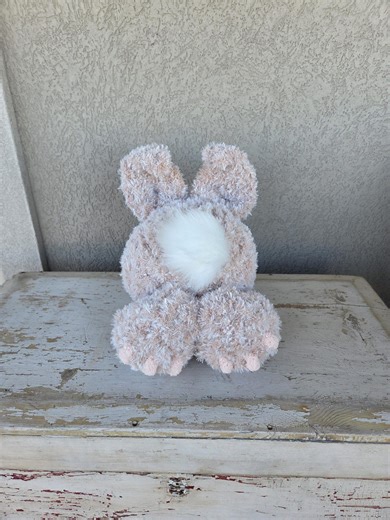 Hand Knit Chenille Bunny Bum Pillow, Easter Decor, Spring Decor, Rabbit Decor - Etsy