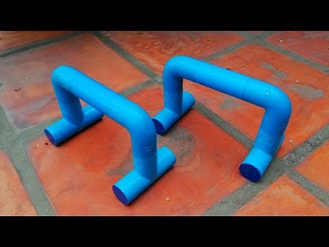 How To Make Push Up Bars From Pvc + Concrete / HandStand Grip (Homemade)