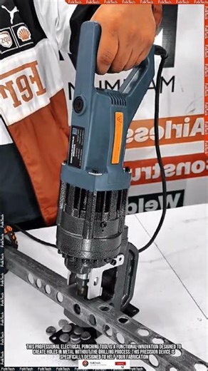 Metal Punching Tool: Piercing Iron Plates With Steady Sharp Precise #tool #tools #innovation