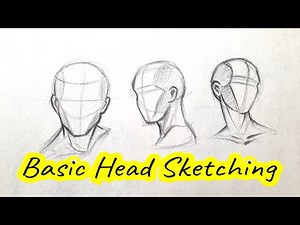 Drawing head in different angles Tutorial | How to draw Basic Head Sketch | Draw heads step by step