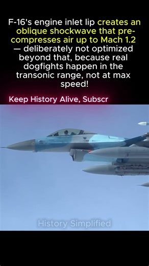 F-16 Inlet Has A SHOCKWAVE Overhang. But ONLY Up To Mach 1.2. Beyond That? STRUGGLES.