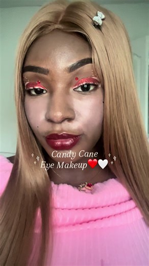 Candy Cane Eye Makeup Tutorial