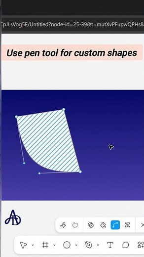 Figma use Pen tool for Vector Design | Custom shapes #figma #shorts #figma_tutorial #tutorial