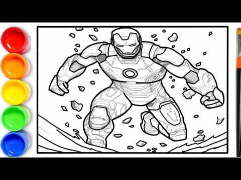 How to draw Iron Man - Iron Man Drawing For Kids Easy
