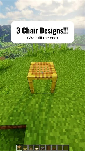 3 Chair Designs🔥 #shorts #minecraft