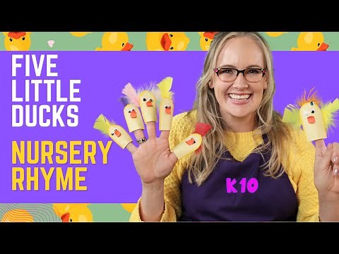 FIVE LITTLE DUCKS - Nursery Rhyme with Crafted Duck Puppets!