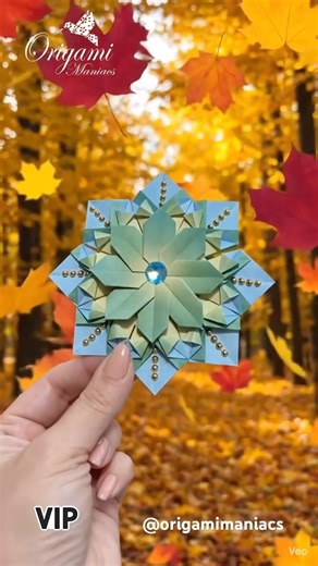 The beauty and elegance of of origami mandalas #origamicraft #origami #mandala #mandalaart #diy