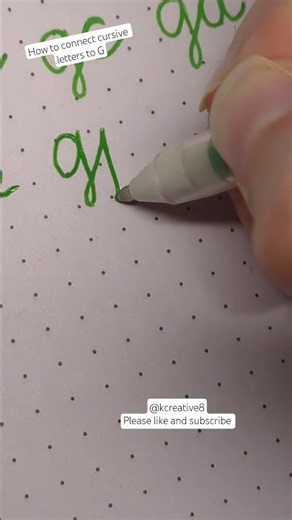 How to connect cursive letters to G #cursive