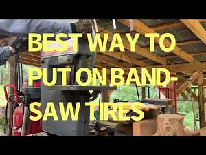 PUT TIRES ON SEARS CRAFTSMAN 12 IN. BANDSAW