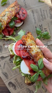 🧀🍅 Caprese Sandwich – ohne Brot, aber mit Geschmack! Low Carb, ultra proteinreich und im Ofen in 20 Minuten fertig. Perfekt als schnelles Abendessen oder Mealprep für unterwegs. 🔸 Zutaten (für 1 Portion/2 Sandwiches): 150 g Zucchini 100 g Reibekäse light 1 Mozzarella light 1 Tomate 20 g Rucola 🔥 Zucchini Scheiben mit Käse bestreuen und bei 200 °C ca. 20 Min backen. Nach Wahl belegen 556 kcal | 9 g KH | 63 g P | 28 g F 👉 Speichern & nachmachen #lowcarb #capresesandwich #gesunderezepte #highp