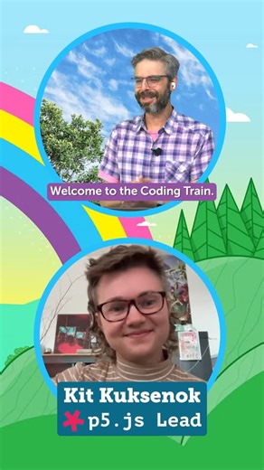 Processing Foundation on Instagram: "Here’s a highlight from the Coding Train livestream with Kit Kuksenok (p5.js Project Lead) as they explore p5.js 2.0! In this clip, Kit dives into new tools for creative coding with typography, highlighting the variable fonts feature that lets you adjust text weight and style on the fly. Watch the full livestream to see it all in action and explore the new features that make p5.js 2.0 even more powerful for your creative coding projects! 🚂🔗 https://thecodin