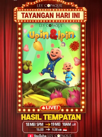Live Upin & Ipin Episod Hasil Tempatan Hari Ini - 5 Petang MY