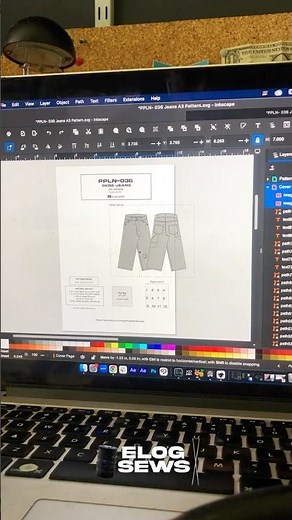 PDF Sewing Pattern Process | Paper to Digital | #sewing #pdfpattern #howtosew #jeans #patternmaking
