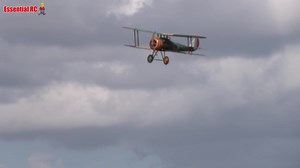 Giant RC Nieuport 28 WW1 biplane lands in strong wind ! FULL VIDEO ON ESSENTIAL RC DAILY | Essential RC