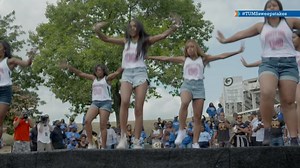 Stepping and grilling at a Howard University tailgate