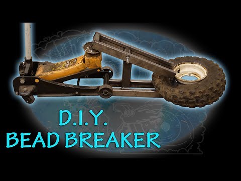 Shop Project DIY Tire Bead Breaker using Hydraulic Floor Jack and Scrap Metal Homemade Tool