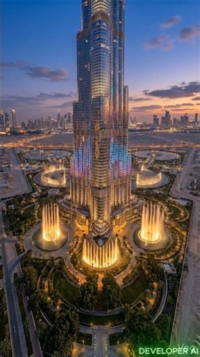 Burj Khalifa: From Desert Sand to the Clouds | 64-Second AI Build #burjkhalifa #dubai