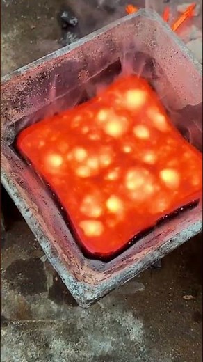Pouring Molten Metal: The Exciting Moment! #shorts
