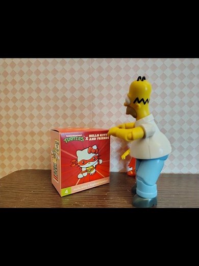 Hello Kitty Ninja Turtles (McDonald's & The Simpsons Stop Motion Unboxing)