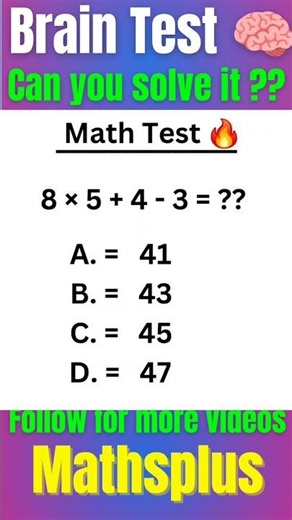 Maths Test 🔥 #shorts #viral #maths