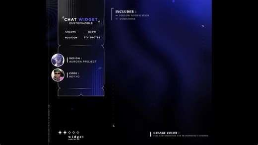 【 FREE TO USE 】minimal chat widget﹕fully customizable for StreamElements;› change colors and glow easily, works with 7TV emotes﹕likes & RTs are highly appreciated🤍› download link & setup guide in replies ↓#VtuberAssets ı #ENVtuber ı #FreeVtuberAssets ı #Vtuber
