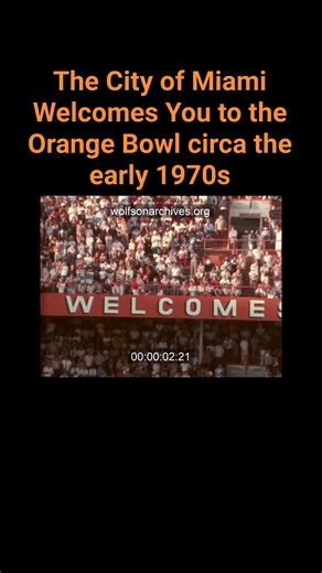 Here's a video montage of the Orange Bowl during Miami Dolphins games in the early 1970s. Footage from the Lynn and Louis Wolfson II Florida Moving Image Archives #orangebowl #miami | Ghosts of the Orange Bowl